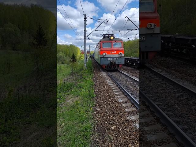 ВЛ10у - 786 с приветливой бригадой проследует о.п. 274км. #мжд #вл10у #железнаядорога #railway #yt