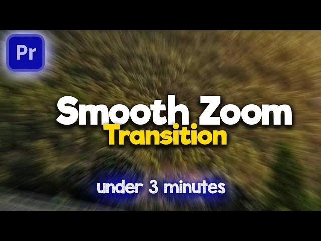 Zoom Transition Tutorial in Premiere Pro CC 2024 | Smooth Zoom Blur Transition