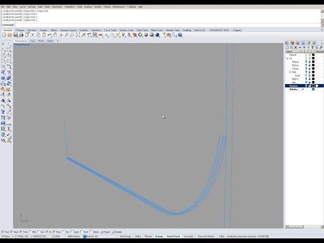Гото Предестинация - 7. Построение линий киля в Rhino 5.0