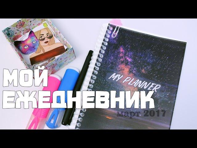 МОЙ ЕЖЕДНЕВНИК МАРТ 2017! | Как я веду ежедневник