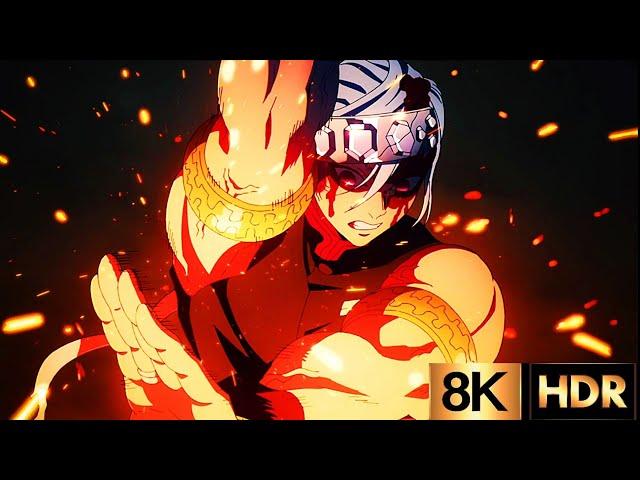 This is 8K HDR Anime | Tengen vs Gyutaro Fight Scene【8K HDR】