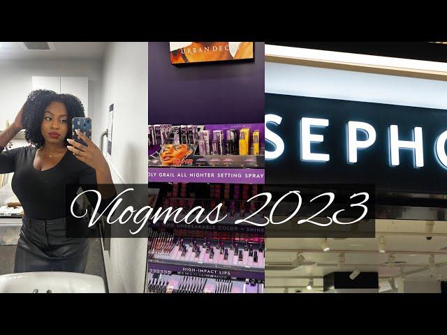 VLOGMAS:Come work with me at Sephora| Tips on working in beauty sales| target beauty+more