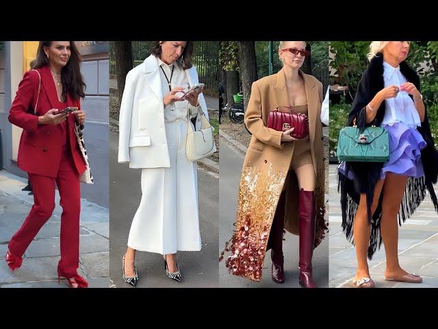 FALL STYLE ELEGANCE IN SEPTEMBER 2024 | ITALIAN STYLISH LOOKS DURING MILAN FASHION WEEK 2024-2025