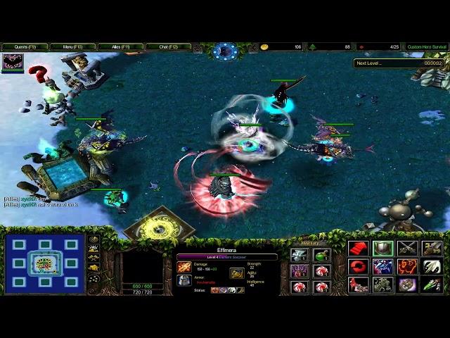 Warcraft 3 - MobaZ Custom Hero Survival 1.56F Gameplay #34