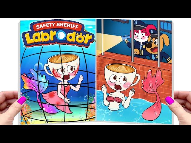 Sheriff Labrador rescue Ballerina Cappucina mermaid | Make Quiet Book ️DIY Paper️Blind Bag