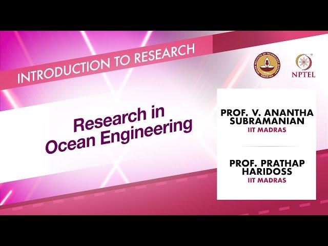 Research in Ocean Engineering