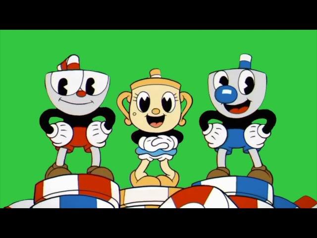 Cuphead DLC Title Screen Green Screen