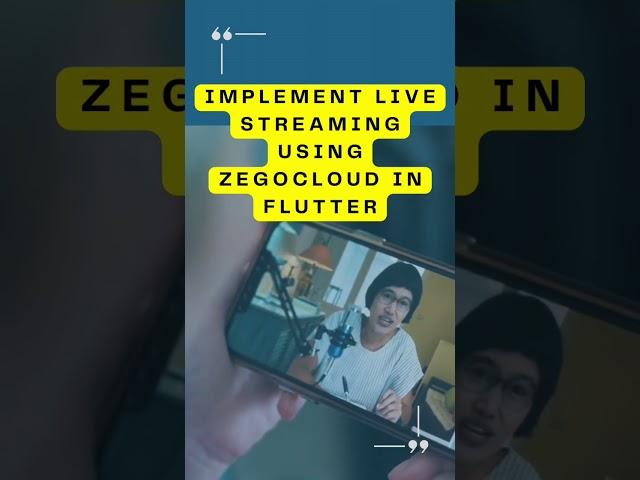 Implementing Live Streaming in a Flutter App using ZegoCloud #flutter #livestream