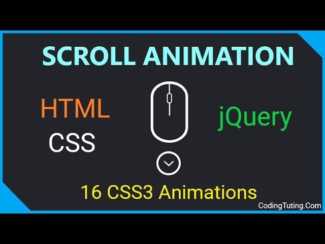 Cool Animation on Scroll, On Scroll Animation CSS, Scroll Animation jQuery, UI Animation, 16 Animate