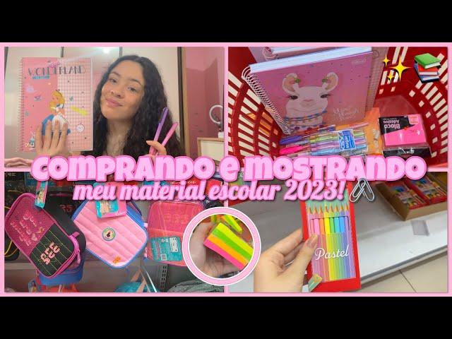 comprando + mostrando o meu MATERIAL ESCOLAR 2023! ️ {Canal Sophia Lima}