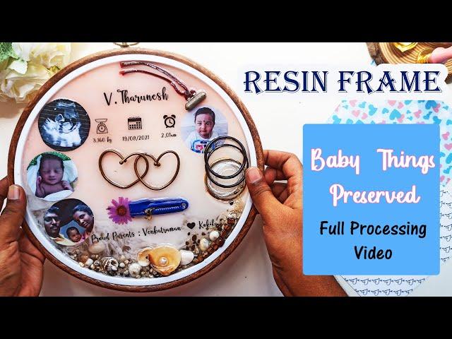 தமிழில் Baby details frame full tutorial | Resin art tutorial Tamil| Umblical cord Preservation|