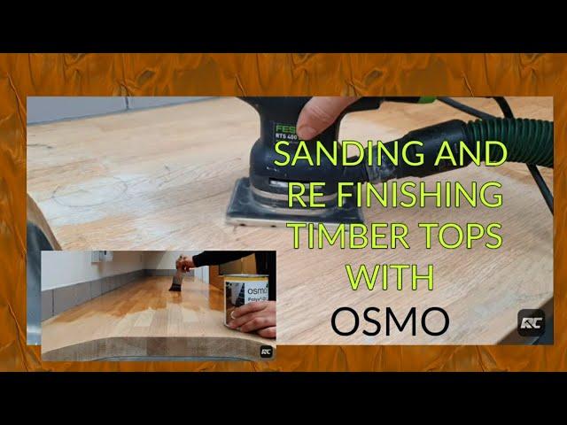 How to re finish a timber worktop with Osmo