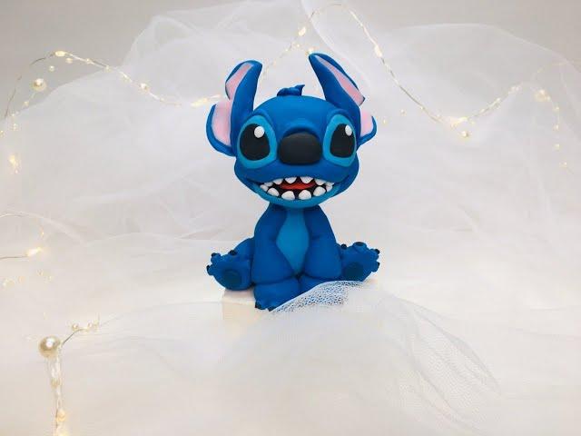 Стич из мастики . Фигурка Стича из мастики на торт мк . Stitch_Ponto