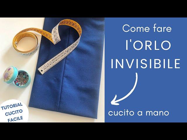 Orlo invisibile con sottopunto nascosto a mano | Tutorial cucito sartoriale facile