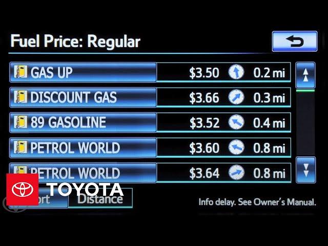 How-To: Premium HDD Navigation with Entune® - Fuel | Toyota