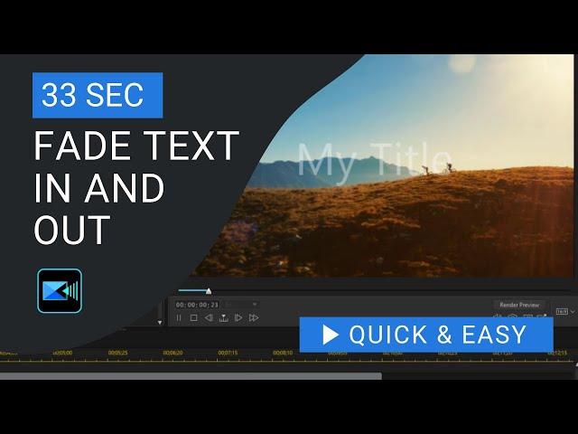 How to Fade Text In and Out in PowerDirector