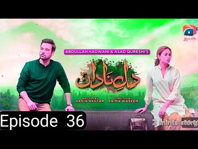 Dil e nadan episode 36 describes in just 2 minutes - Review with Usman drama Dil-e-nadan epi 36