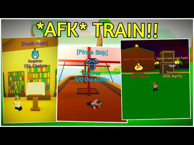 HOW to *AFK* TRAIN Strength, Chakra, Durability, Speed & Agility in ANIME FIGHTING SIMULATOR!!