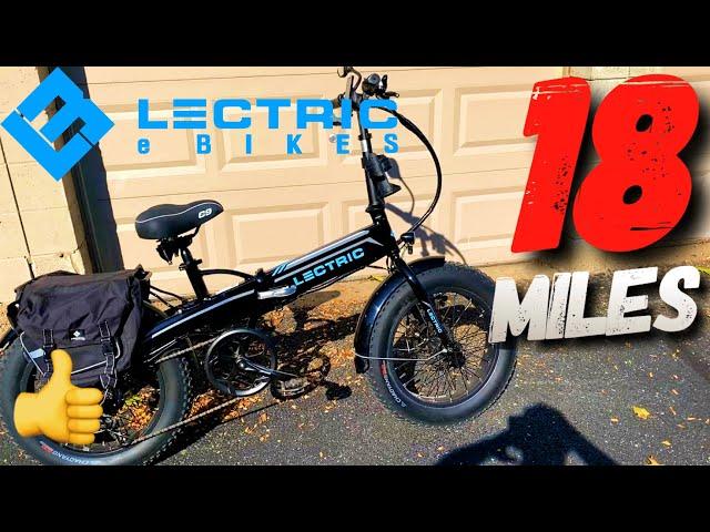 Lectric XP  E-Bike Range Test Full Throttle No Pedaling 170 lb Rider