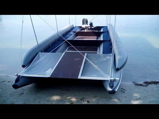 Трап для надувного катамарана | Inflatable catamaran gangway TRAVEL XXL BOATHOUSE