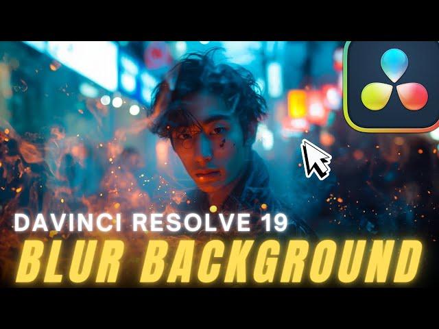 How to BLUR the BACKGROUND in Davinci Resolve 19 Studio | Defocus Background Tutorial