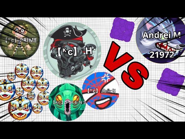 Andrei M VS KC Clan! (Agar.io mobile)