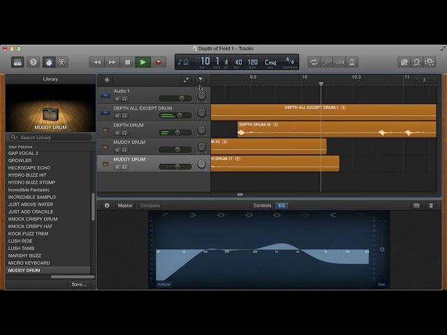 Dampening Drums in GarageBand - make it LO-FI