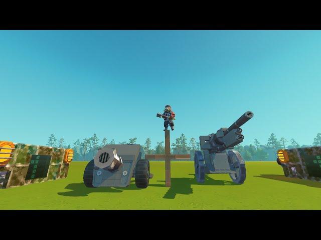 Зенитка+Новая версия артиллерии в Scrap Mechanic