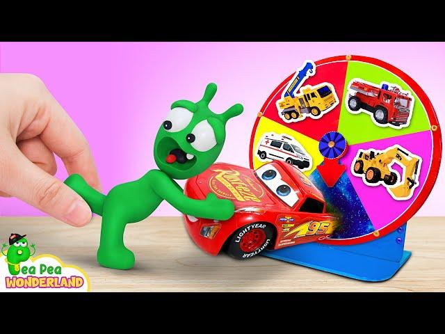 Spin and Win: PeaPea Plays The Toy Car Prize Wheel in Pea Pea Wonderland - Fun Cartoon For Children