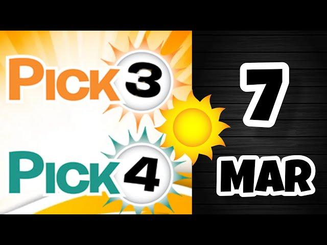 Resultado PICK 3 Y PICK 4 DIA Viernes 7 de Marzo de 2025