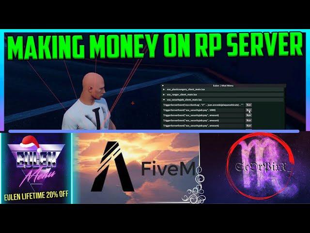 HOW TO GIVE MONEY ON A RP SERVER EULEN MOD MENU 2022 V6.03