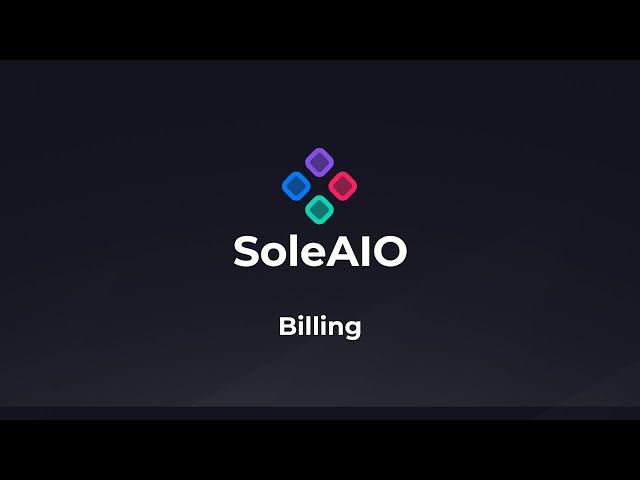 Billing | SoleAIO V1 Guide