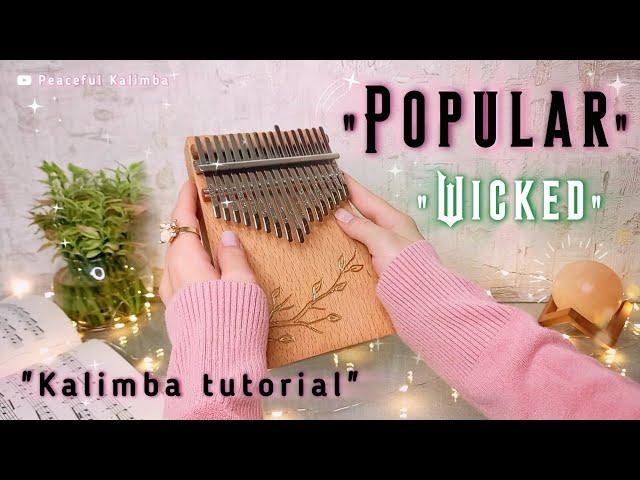 Popular (Wicked) Kalimba tutorial  Kalimba cover with easy tabs and lyrics 