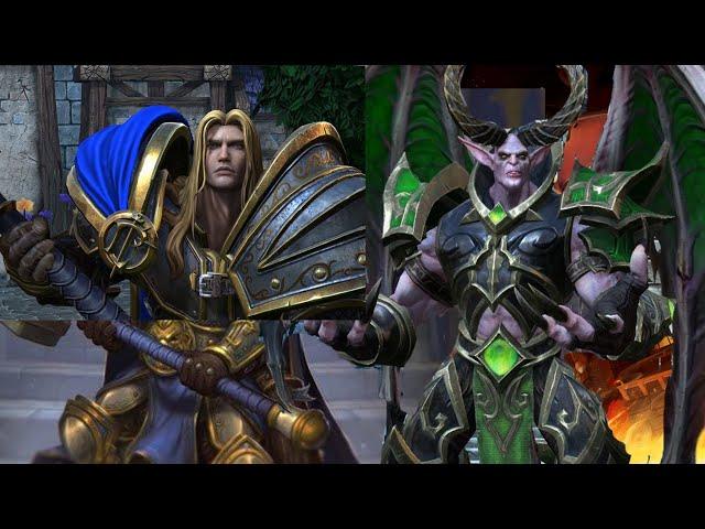 Warcraft 3. Frozen Throne. Артас встречает Мал'Ганиса. Arthas meets Mal'Ganis in Stratholme