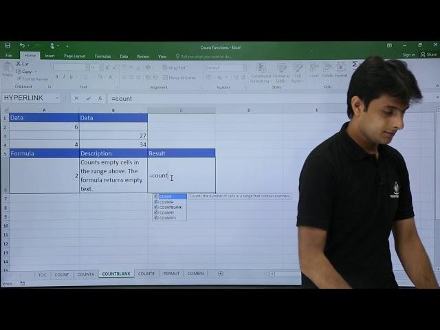 MS Excel - Count Functions