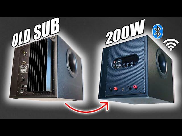 DIY 200W Active Subwoofer from Old Logitech Subwoofer