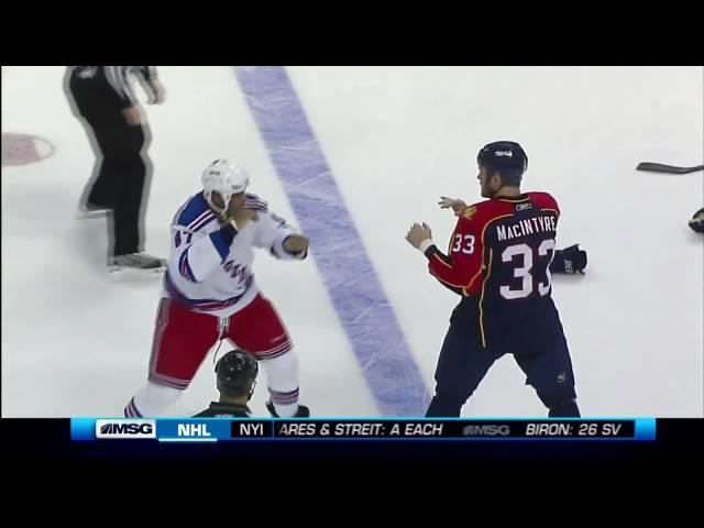 Donald Brashear vs Steve MacIntyre Nov 25, 2009