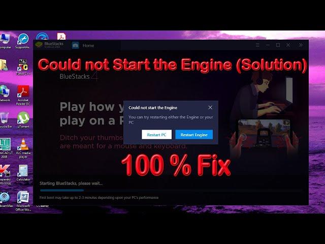 How to Fix Bluestack Error "Could not Start Engine" || bluestacks error could not start the engine