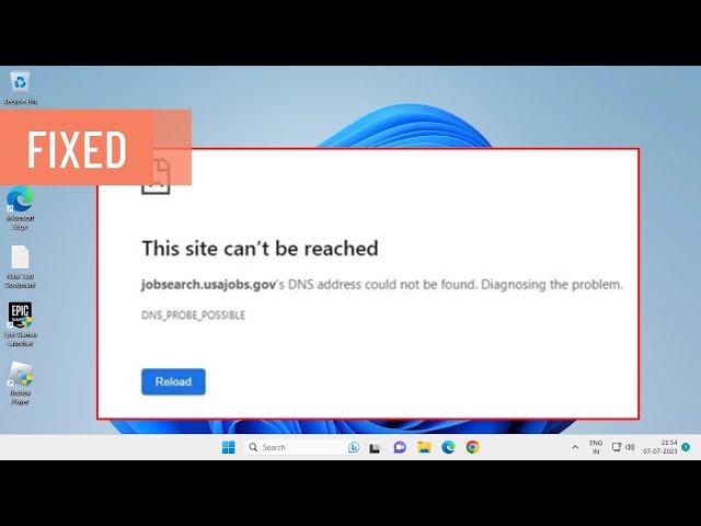 How To Fix DNS PROBE POSSIBLE error in Chrome or other browsers (FIXED)