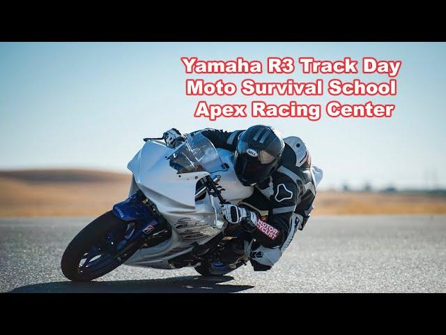 Moto Survival School with Bucky Sacrilege at Apex Racing Center Yamaha R3 Track Bike