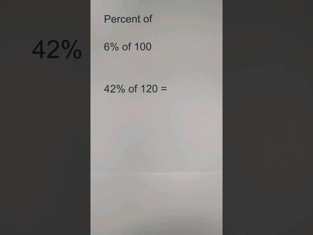 Finding Percent of #math