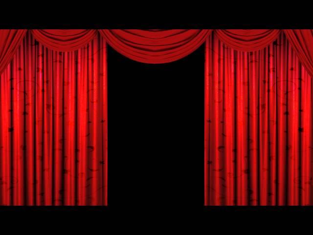 Футажи - театральный занавес (the curtain opens and closes)