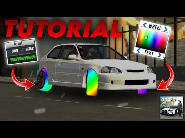 TUTORIAL | COMO HACER LAS RUEDAS DE COLORES FACIL Y RÁPIDO  | CAR PARKING MULTIPLAYER | TACO PADRE