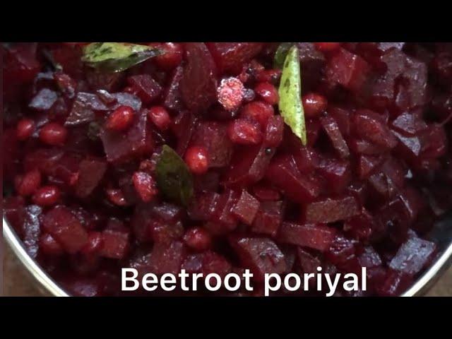 Simple beetroot poriyal