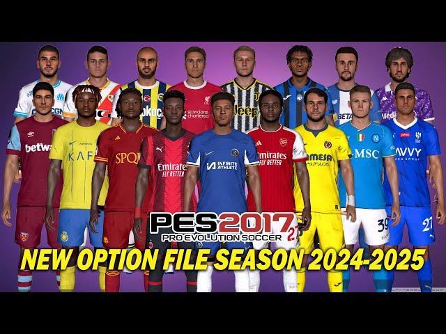 PES 2017 NEW SMOKE PATCH OPTION FILE SEASON 2024/2025 | AUGUST 31 UPDATE