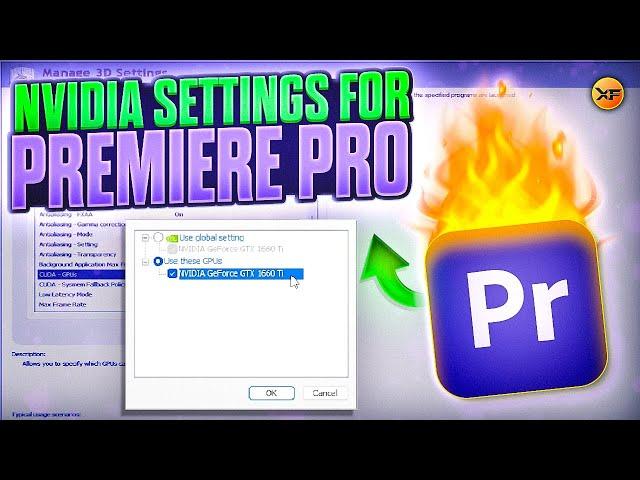 Best NVIDIA Settings For PREMIERE PRO 2024 Fix Premiere Pro not using GPU ACCELERATION for Rendering