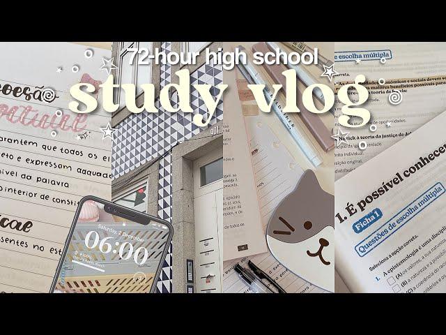 72-hour high school study vlog 