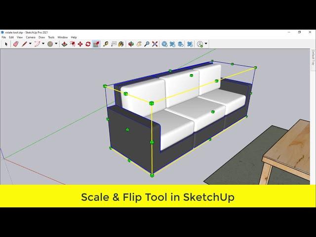 Flip Along any Axis in SketchUp | Flip and Scale Tool in SketchUp