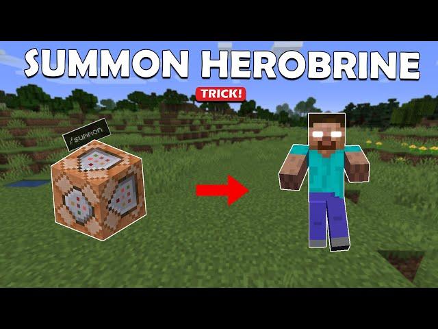 How to Summon HEROBRINE in Minecraft COMMAND BLOCK TRICK!