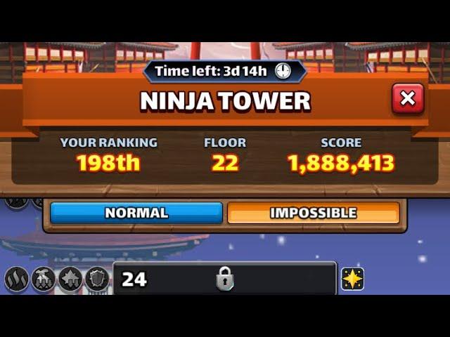 Empires Puzzles : Ninja tower last levels aiming for good finish